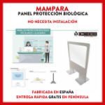 Lote de 3 Mamparas Protectoras Panel Mostrador ·  Riesgo biológico COVID19 · Fabricada en España