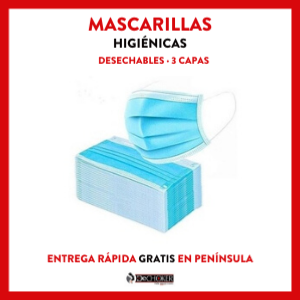 Pack 2500 uds. Mascarillas higiénicas desechables