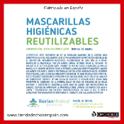 A3Pack 250 uds. Mascarillas higiénicas LUXE NEGRAS reutilizables 25 ciclos lavables 3 capas - Adultos (5 bolsas de 5 unid.)