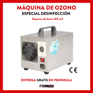 Máquina portátil generadora de ozono 10.000 mg/h para desinfección 140m2