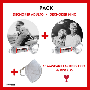 PACK DECHOKER ADULTOS + DECHOKER NIÑOS + 100 MASCARILLAS FFP2 REGALO