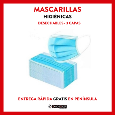 Pack 500 uds. Mascarillas higiénicas desechables